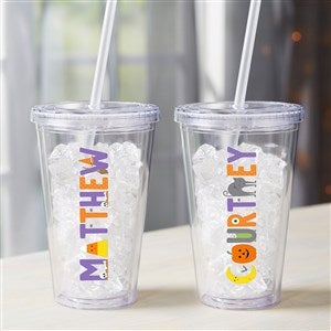 Trick or Treat Icons Personalized 17 oz. Insulated Acrylic Tumbler - 35881
