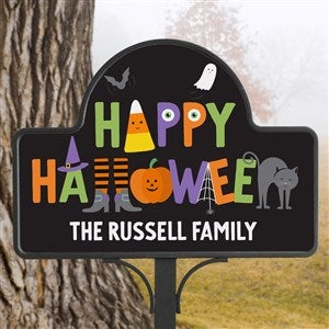 Trick or Treat Icons Personalized Halloween Magnetic Garden Sign - 35888-M