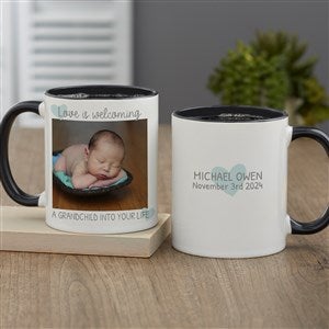 Love Is Welcoming A Grandchild Personalized Coffee Mug 11 oz.- Black - 35921-B