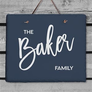 Bold Family Name Personalized Slate Plaque - 35932