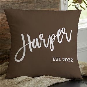 Bold Family Name Personalized 18 Throw Pillow - 35933-L