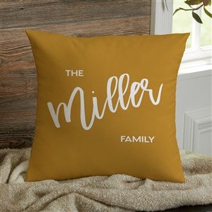 Bold Family Name Personalized 14 Velvet Throw Pillow - 35933-SV