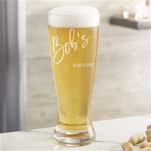 Bold Family Name Personalized Pilsner Beer Glass - 35940-P