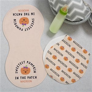 Coolest Pumpkin In The Patch Personalized Burp Cloths - Set of 2 - 35969-B