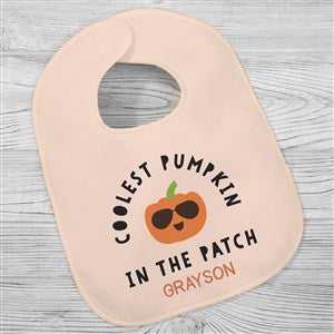 Coolest Pumpkin In The Patch Personalized Halloween Baby Bib - 35970-B