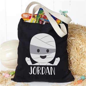 Trick Or Treat Mummy Personalized Black Tote - 35983