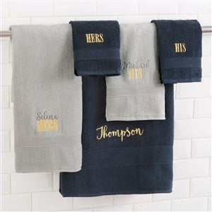 His or Hers Embroidered Luxury Cotton Washcloth - 35990-WC