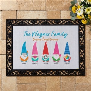 Summer Gnomes Personalized Doormat- 18x27 - 36024-S