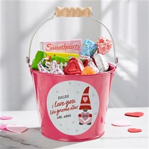 Gnome Personalized Mini Treat Bucket-Pink - 36078-P