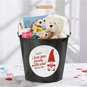 Gnome Personalized Large Treat Bucket- Black - 36078-BL