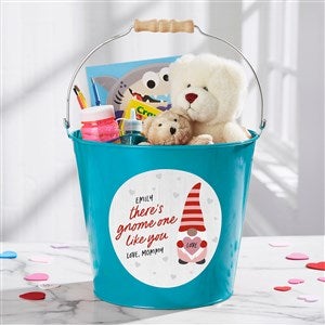 Gnome Personalized Large Treat Bucket- Turquoise - 36078-TL