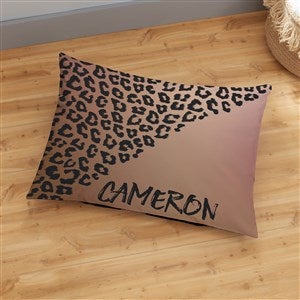 Leopard Print Personalized 22.5 x 30 Floor Pillow - 36137-S