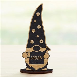 Personalized Black Stain Wood Spring Gnome - 36164-BL