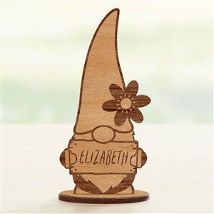 Personalized Natural Wood Spring Gnome - 36164-N