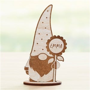 Personalized Whitewash Wood Spring Gnome - 36164-W