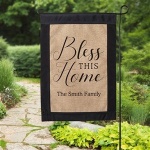 Bless This Home Personalized Burlap Garden Flag - 36234