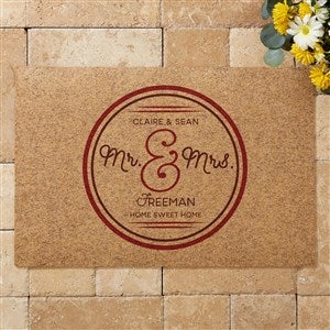 Circle of Love Personalized 18x27 Synthetic Coir Doormat - 36249