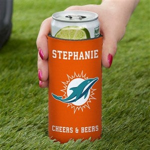 NFL Miami Dolphins Personalized Slim Can Cooler - 36341
