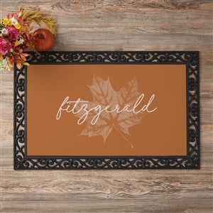 Stamped Leaves Personalized Doormat- 20x35 - 36357-M