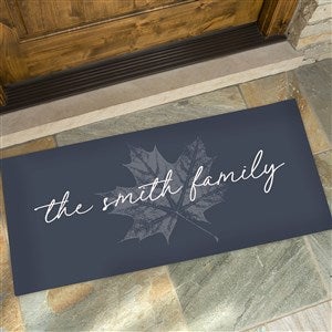 Stamped Leaves Personalized Doormat- 24x48 - 36357-O