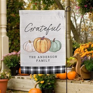 Fall Family Pumpkins Personalized Garden Flag - 36367