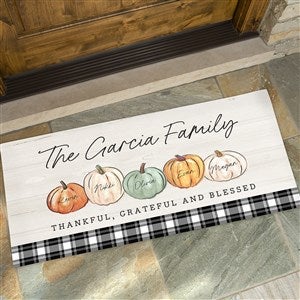 Fall Family Pumpkins Personalized Oversized Doormat- 24x48 - 36370-O