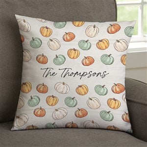 Fall Family Pumpkins Personalized 14 Throw Pillow - 36371-S