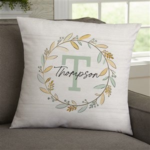 Fall Family Pumpkins Personalized 18 Velvet Throw Pillow - 36371-LV