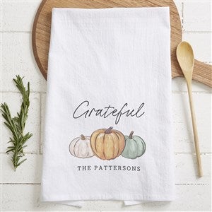 Fall Family Pumpkins Personalized Flour Sack Towel - 36376