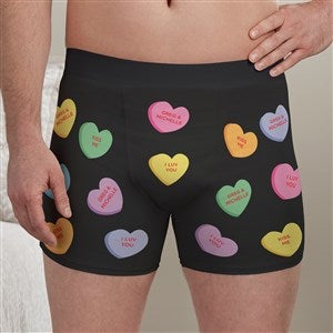 Conversation Hearts Personalized Valentine's Day Boxers