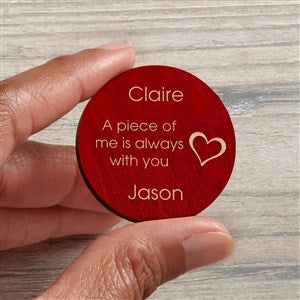 Lovely Lady Personalized Wood Pocket Token- Red Stain - 36473-R