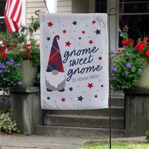Patriotic Gnome Personalized Garden Flag - 36567
