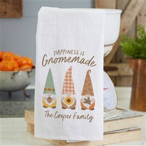 Fall Gnomes Personalized Flour Sack Towel - 36698