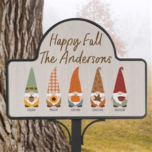Fall Gnomes Personalized Magnetic Garden Sign - 36699