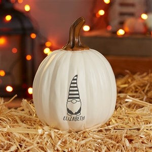 Fall Gnomes Personalized Resin Pumpkins - Small Cream - 36700-SC