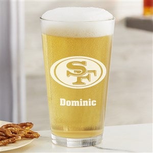 NFL San Francisco 49ers Personalized 16 oz. Pint Glass - 36712-PG