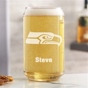 NFL Seattle Seahawks Personalized 16 oz. Beer Can Glass - 36713-B