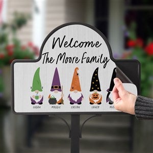 Halloween Gnome Personalized Magnetic Garden Sign - 36720-M