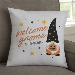 Halloween Gnome Personalized 14quot; Velvet Throw Pillow - 36721-SV