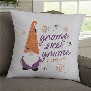 Halloween Gnome Personalized 18quot; Velvet Throw Pillow - 36721-LV