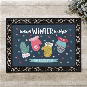 Personalized Doormats - Warm Winter Wishes - 18x27 - 36795-S