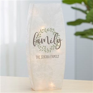 Family Wreath Personalized Frosted Large Tabletop Light - 36818-L