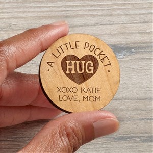 Pocket Hug Personalized Wood Pocket Token- Natural - 36843-N
