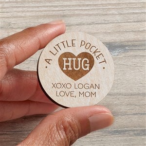 Pocket Hug Personalized Wood Pocket Token- Whitewashed - 36843-W