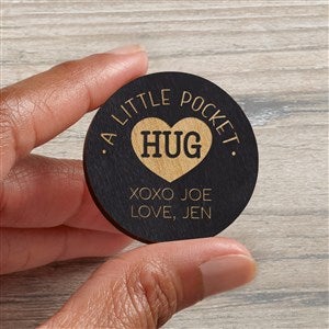 Pocket Hug Personalized Wood Pocket Token-  Black Stain - 36843-BL