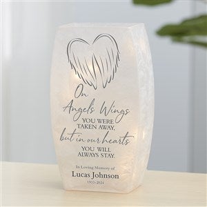 Our Angels Wings Personalized Small Frosted Tabletop Light - Small - 36865