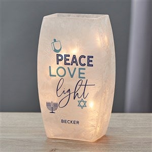 Hanukkah Personalized Small Frosted Tabletop Light - Small - 36867