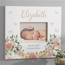 Butterfly Kisses Baby Girl Personalized 5x7 Wall Frame - Horizontal - 36909-WF