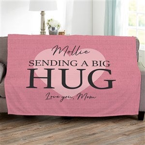Sending Hugs Personalized 60x80 Plush Fleece Blanket - 36917-L
