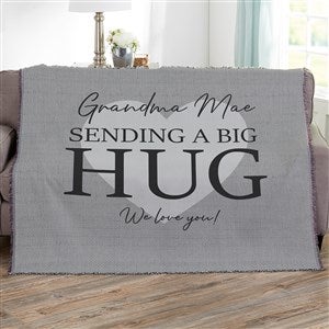 Sending Hugs Personalized 56x60 Woven Throw - 36917-A